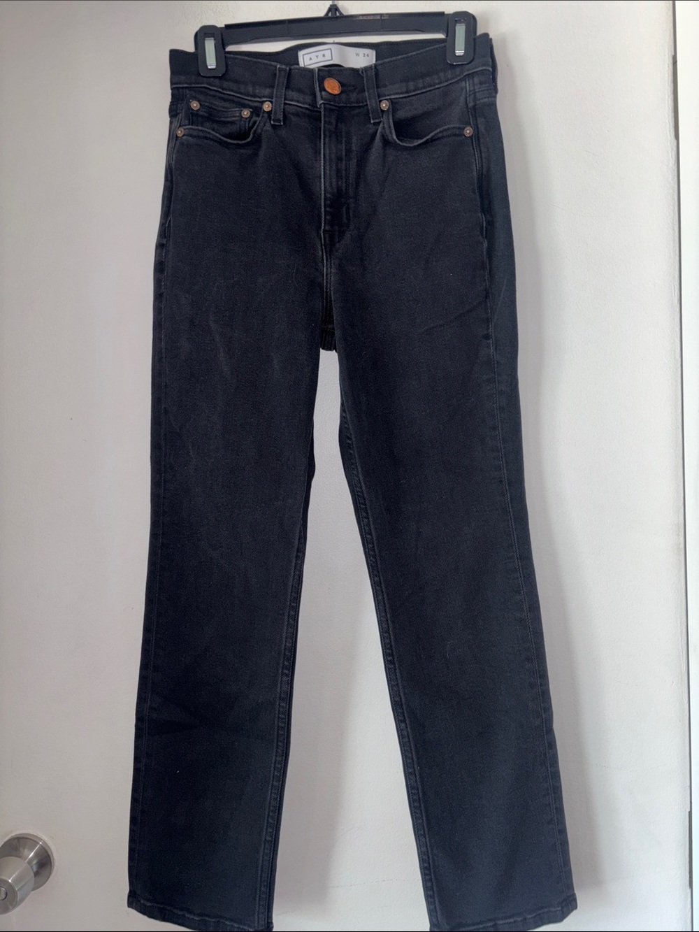 AYR Black Straight Leg Jeans